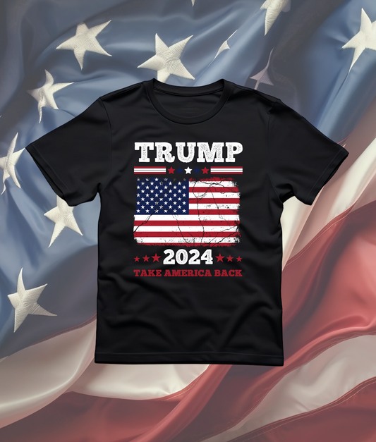 TRUMP 2024 Patriotic American Flag