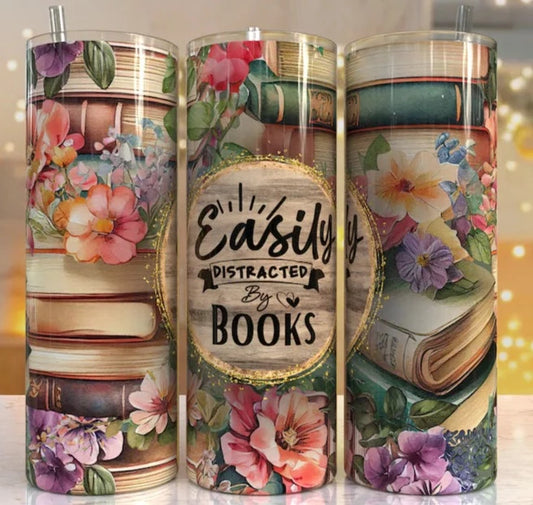 20 Ounce Tumbler Easily distracted by books